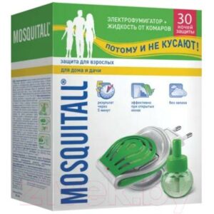 Электрофумигатор Mosquitall Защита для всей семьи 30 ночей + жидкость