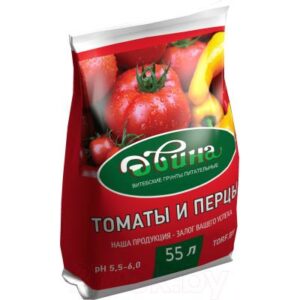 Грунт для растений Двина Питательный торфяной томаты и перцы ГТП55