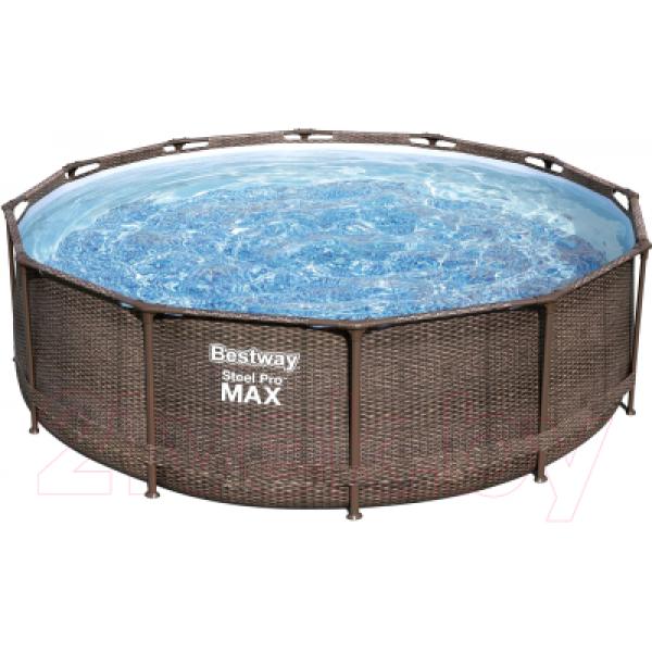 Каркасный бассейн Bestway Steel Pro MAX Ротанг 56709