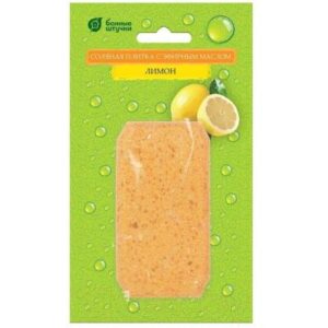 Соляной брикет для бани Банные Штучки С эфирным маслом Лимон / 32404