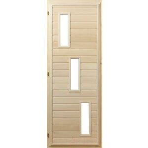Стеклянная дверь для бани/сауны Банные Штучки Прямоугольники 32054
