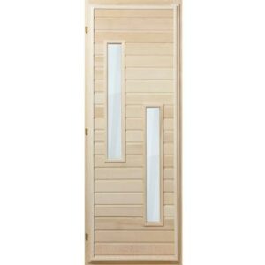 Стеклянная дверь для бани/сауны Банные Штучки Узкие длинные прямоугольники 32132
