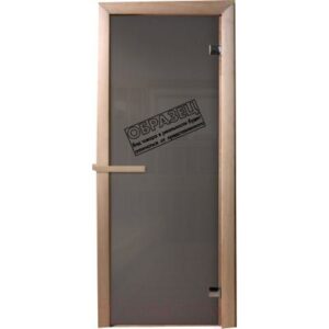 Стеклянная дверь для бани/сауны Doorwood Графит 190x70.6